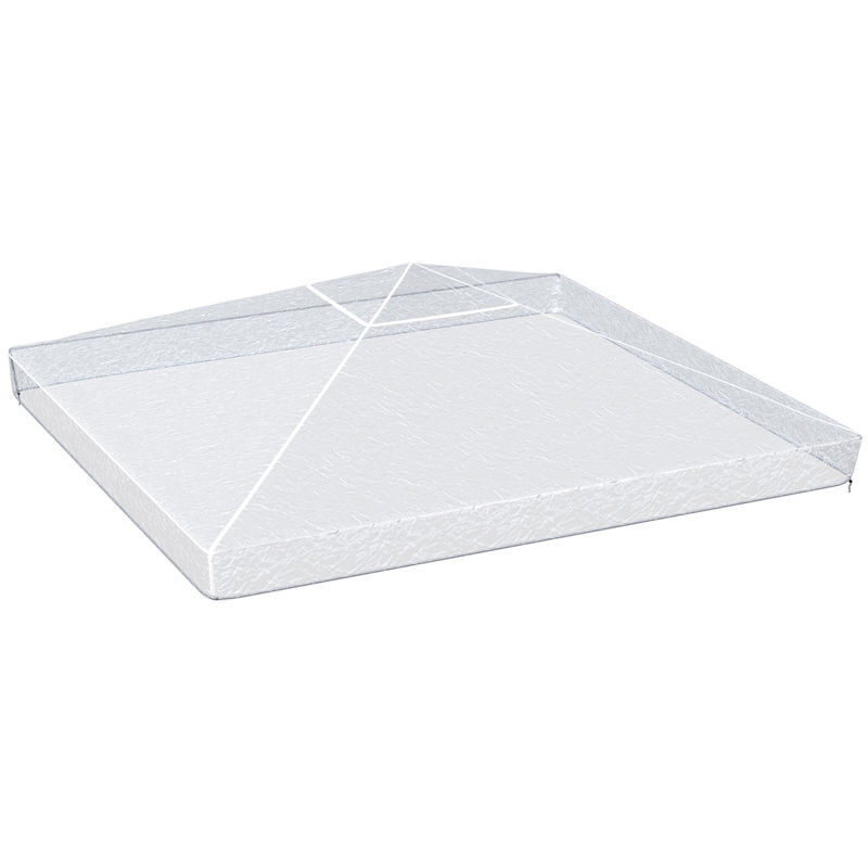 Outsunny cubierta protectora para gazebo 3x3 m cubierta impermeable para pérgola toldo carpa funda protectora protección contra la intemperie
