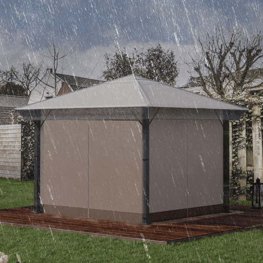 Outsunny Cobertura Protetora para Pérgolas 3x3 m Cobertura Impermeável para Pérgola Capa Protetora de Pérgolas para Proteção contra a Intempérie Transparente