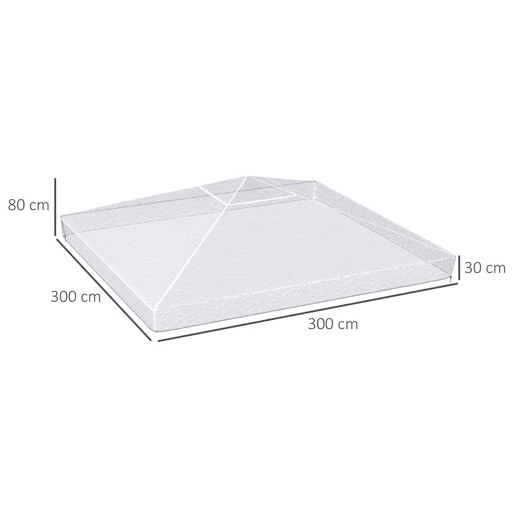 Outsunny Cobertura Protetora para Pérgolas 3x3 m Cobertura Impermeável para Pérgola Capa Protetora de Pérgolas para Proteção contra a Intempérie Transparente
