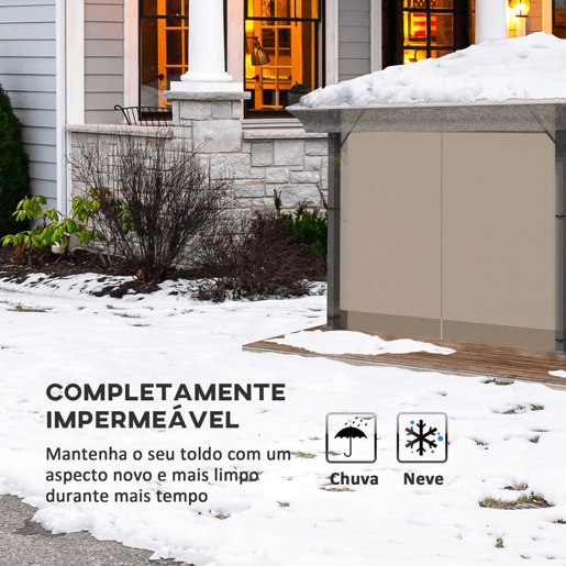 Outsunny Cobertura Protetora para Pérgolas 3x3 m Cobertura Impermeável para Pérgola Capa Protetora de Pérgolas para Proteção contra a Intempérie Transparente