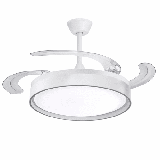 Ventilador de teto com motor DC leve e ultrassilencioso com lâminas dobráveis u200Bu200BLED 70W cor branca
