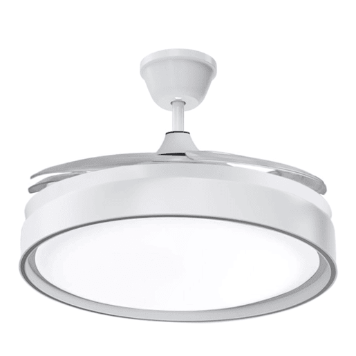 Ventilador de teto com motor DC leve e ultrassilencioso com lâminas dobráveis u200Bu200BLED 70W cor branca