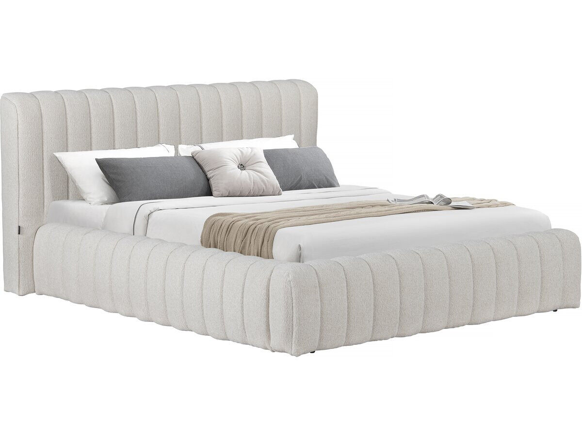 Cama doble de tela con Canapé "Tignes" 190x224