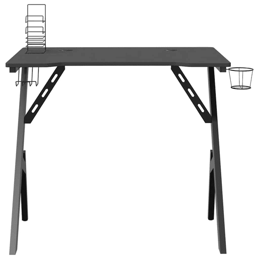 Escrivaninha de computador - Mesa Gaming c pernas em forma de Y 90x60x75 cm preto