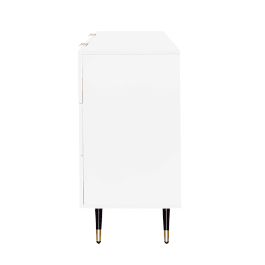 Elegante aparador branco design moderno, 6 gavetas, puxadores e pés dourados 120*40*77cm Elegante aparador branco design moderno, 6 gavetas, puxadores e pés dourados 120*40*77cm