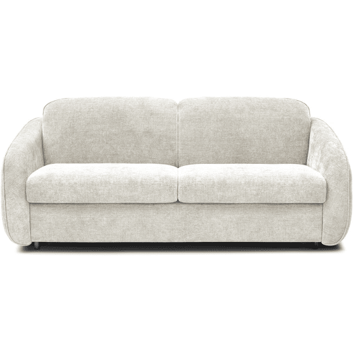 Sofá convertível Laurie Express em tecido texturado - cama de 140 cm - 3 lugares - Bege