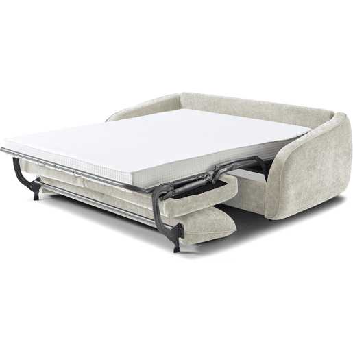 Sofá convertível Laurie Express em tecido texturado - cama de 140 cm - 3 lugares - Bege