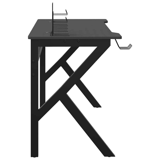Escrivaninha de computador - Mesa Gaming c pernas em forma de K 110x60x75 cm preto