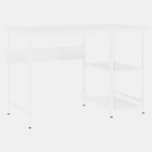 Secretária - Escrivaninha de computador 105x55x72 cm MDF e metal branco