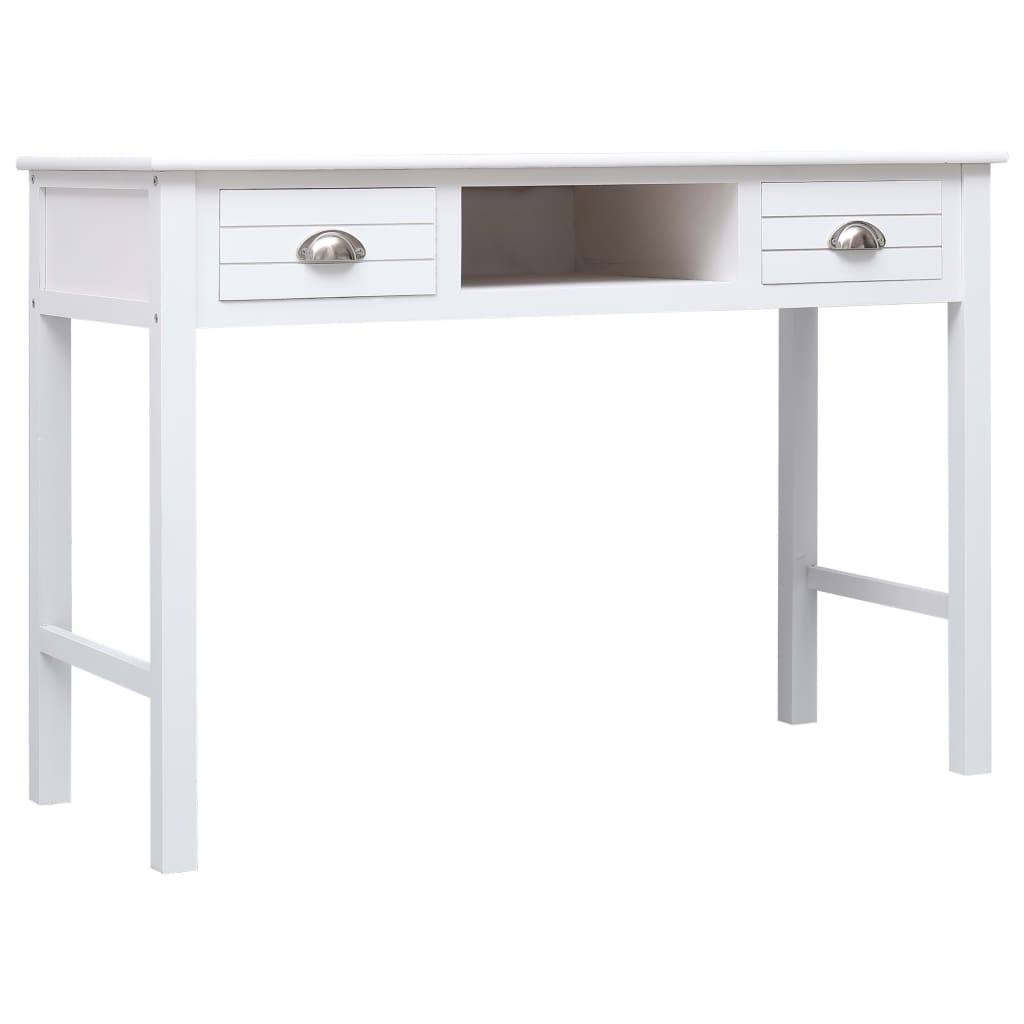 Escritorio - mesa de ordenador de madera blanco 110x45x76 cm