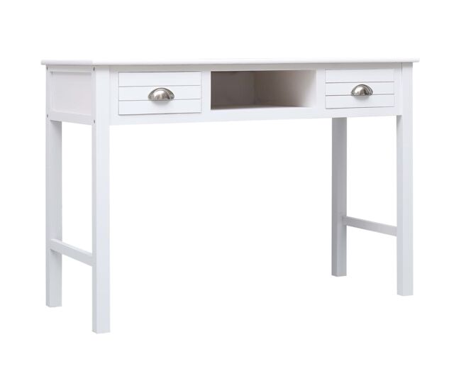 Escritorio - mesa de ordenador de madera blanco 110x45x76 cm