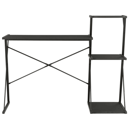 Secretária - Escrivaninha de computador com prateleira 116x50x93 cm preto