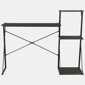 Secretária - Escrivaninha de computador com prateleira 116x50x93 cm preto