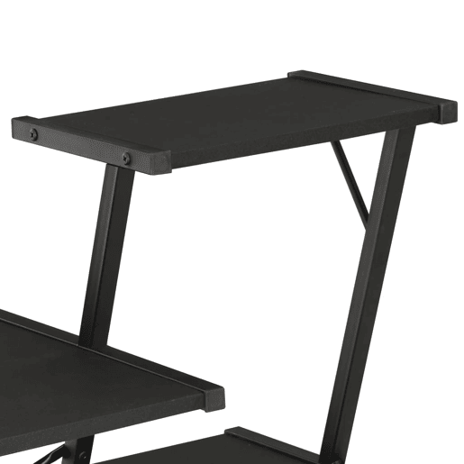 Secretária - Escrivaninha de computador com prateleira 116x50x93 cm preto