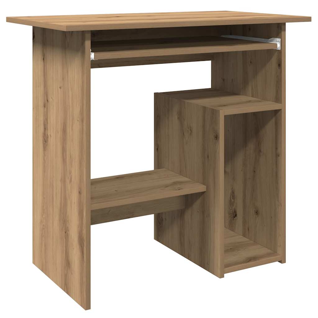 Escritorio - mesa de ordenador de madera de ingeniería roble artisan 80x45x74 cm