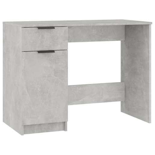 Secretária Escrivaninha de computador - 100x50x75 cm derivados de madeira cinza cimento