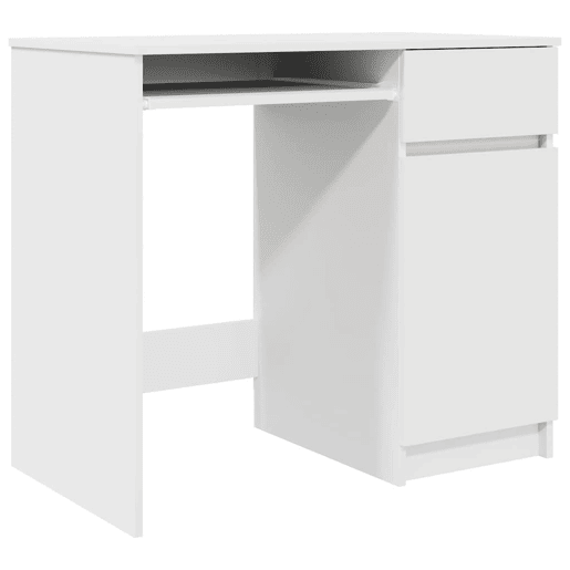 Secretária Escrivaninha de computador - 86x49x76 cm derivados de madeira branco
