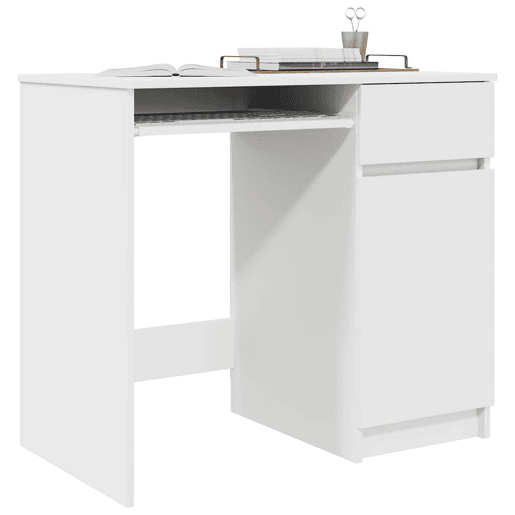 Secretária Escrivaninha de computador - 86x49x76 cm derivados de madeira branco