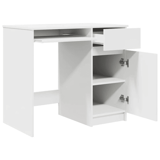 Secretária Escrivaninha de computador - 86x49x76 cm derivados de madeira branco