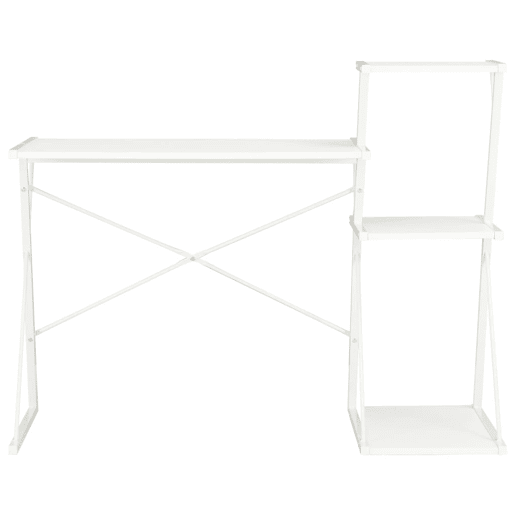 Secretária - Escrivaninha de computador com prateleira 116x50x93 cm branco