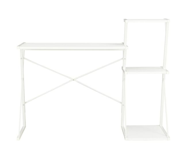 Escritorio - mesa de ordenador con estantería blanco 116x50x93 cm
