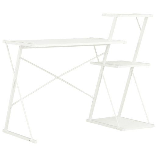 Secretária - Escrivaninha de computador com prateleira 116x50x93 cm branco