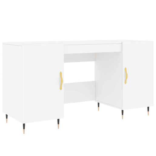 Secretária Escrivaninha de computador - 140x50x75 cm derivados de madeira branco Secretária Escrivaninha de computador - 140x50x75 cm derivados de madeira branco