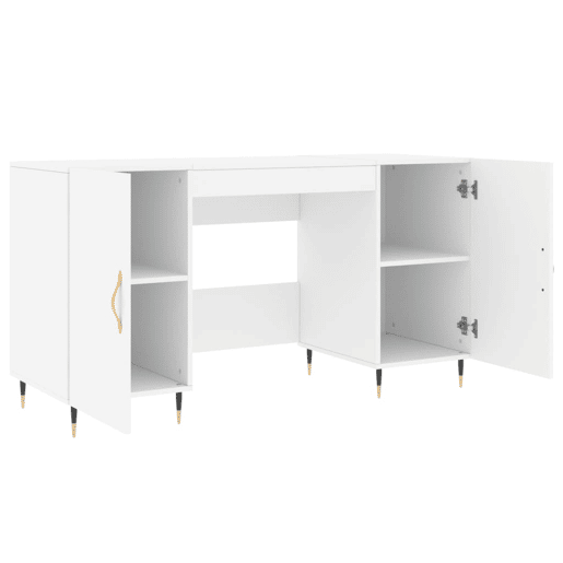 Secretária Escrivaninha de computador - 140x50x75 cm derivados de madeira branco Secretária Escrivaninha de computador - 140x50x75 cm derivados de madeira branco