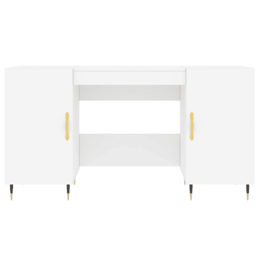 Secretária Escrivaninha de computador - 140x50x75 cm derivados de madeira branco Secretária Escrivaninha de computador - 140x50x75 cm derivados de madeira branco