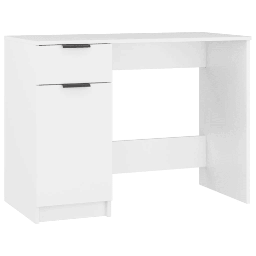 Secretária Escrivaninha de computador - 100x50x75 cm derivados de madeira branco