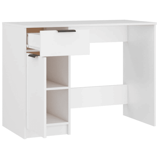 Secretária Escrivaninha de computador - 100x50x75 cm derivados de madeira branco