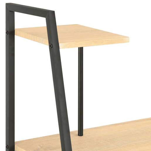 Secretária - Escrivaninha de computador c unidade prateleiras 102x50x117cm preto e carvalho