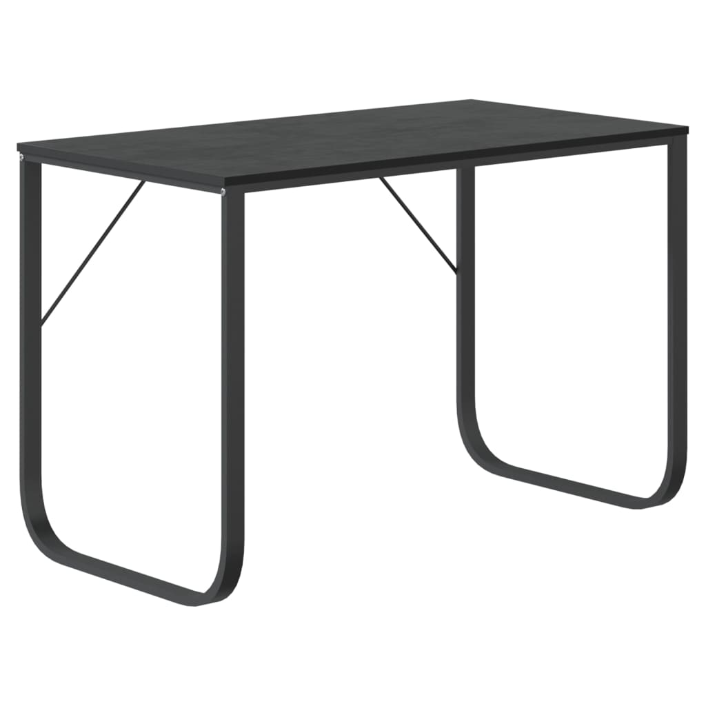 Escritorio - mesa de ordenador de ordenador madera de ingeniería negro 110x60x73 cm