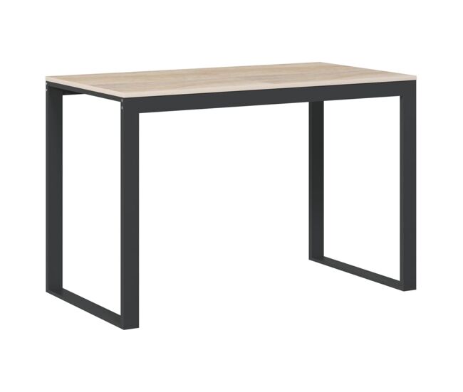 Escritorio - mesa de ordenador de madera de ingeniería negro y roble 110x60x73 cm