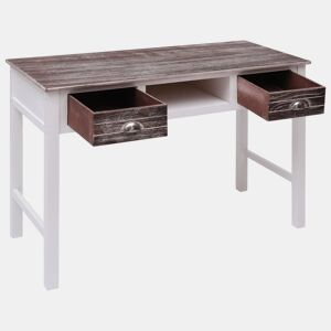 Secretária Escrivaninha de computador - 110x45x76 cm madeira castanho