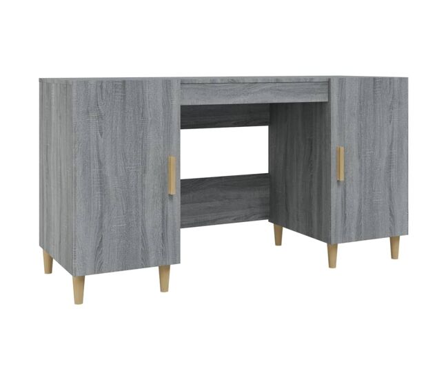 Escritorio - mesa de ordenador de madera contrachapada gris sonoma 140x50x75 cm