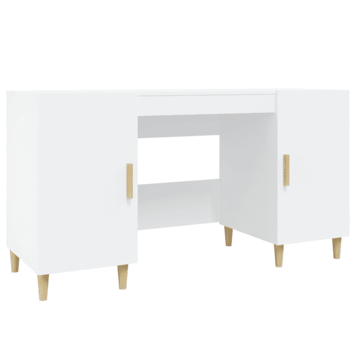 Secretária Escrivaninha de computador - 140x50x75 cm derivados de madeira branco
