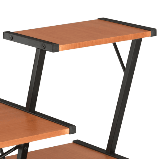 Secretária - Escrivaninha de computador com prateleira 116x50x93 cm preto e castanho