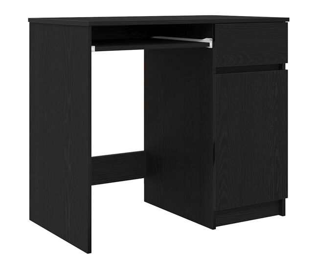 Escritorio - mesa de ordenador roble negro 86x49x76 cm madera de ingeniería