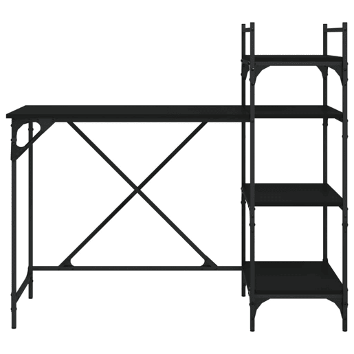 Secretária - Escrivaninha de computador com prateleiras 120x47x109 cm preto