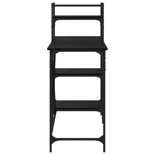 Secretária - Escrivaninha de computador com prateleiras 120x47x109 cm preto