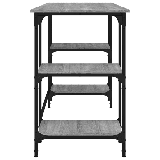 Secretária Escrivaninha de computador - 140x50x75 cm metalderivados de madeira cinza sonoma