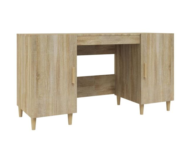Escritorio - mesa de ordenador madera contrachapada roble sonoma 140x50x75 cm