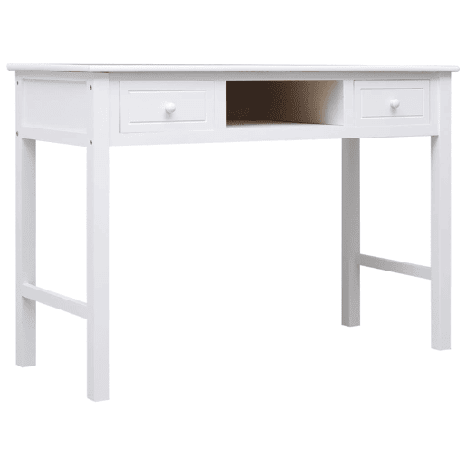 Secretária Escrivaninha de computador - 110x45x76 cm madeira branco