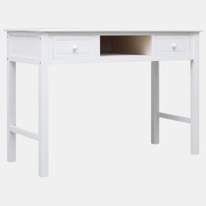 Secretária Escrivaninha de computador - 110x45x76 cm madeira branco