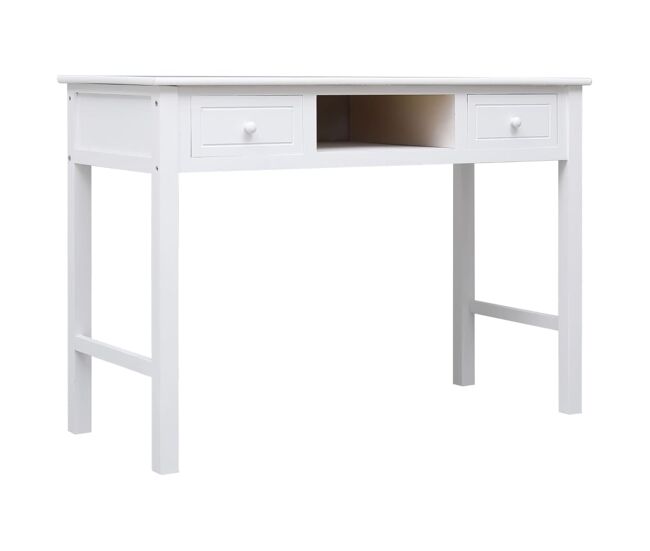 Escritorio - mesa de ordenador de madera blanco 110x45x76 cm