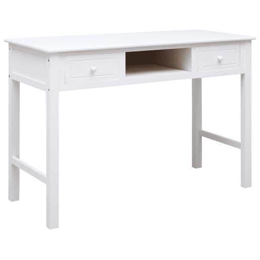 Secretária Escrivaninha de computador - 110x45x76 cm madeira branco