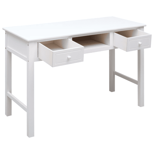Secretária Escrivaninha de computador - 110x45x76 cm madeira branco