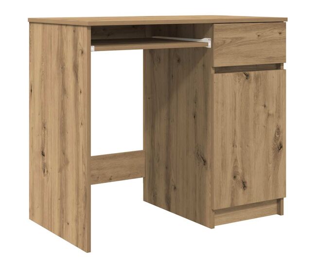 Escritorio - mesa de ordenador de madera de ingeniería roble artisan 86x49x76 cm