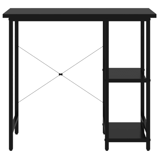 Secretária - Escrivaninha de computador 80x40x72 cm MDF e metal preto